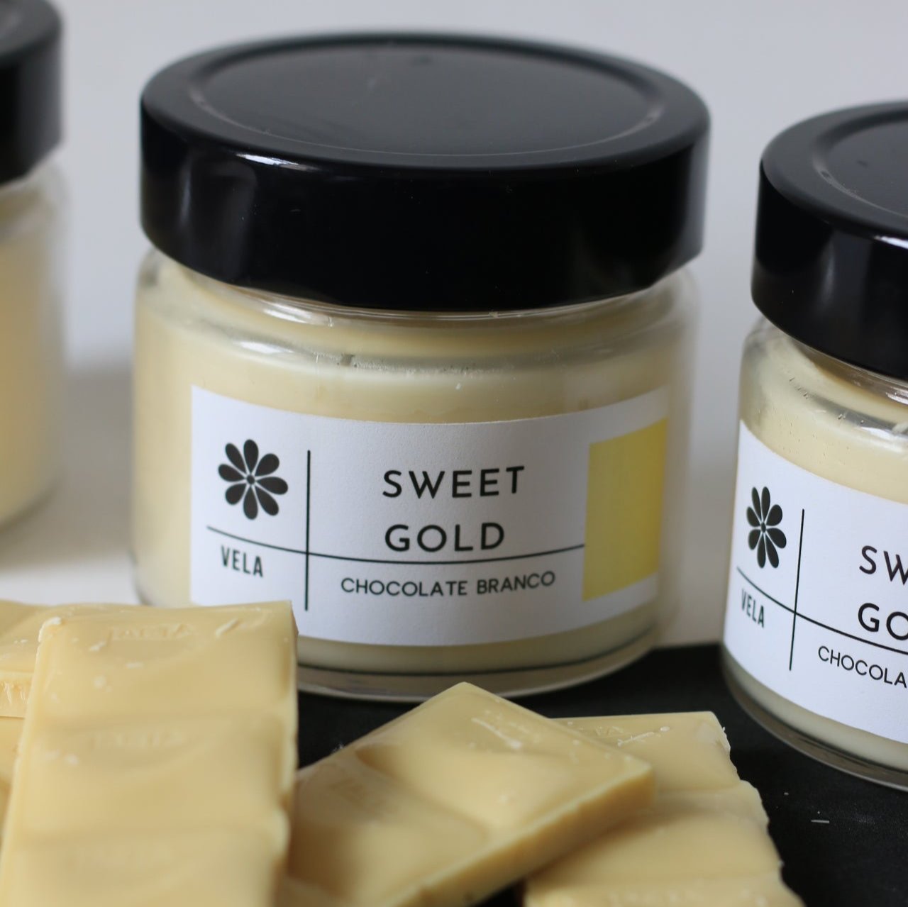 Vela Aromática Sweet Gold - Chocolate Branco